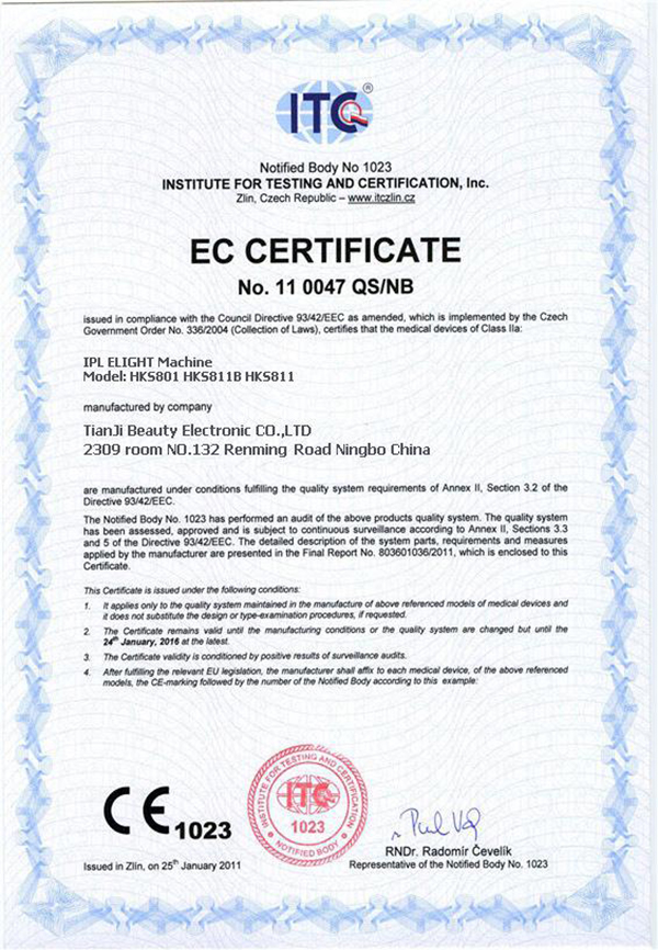 GIẤY CHỨNG NHẬN EC